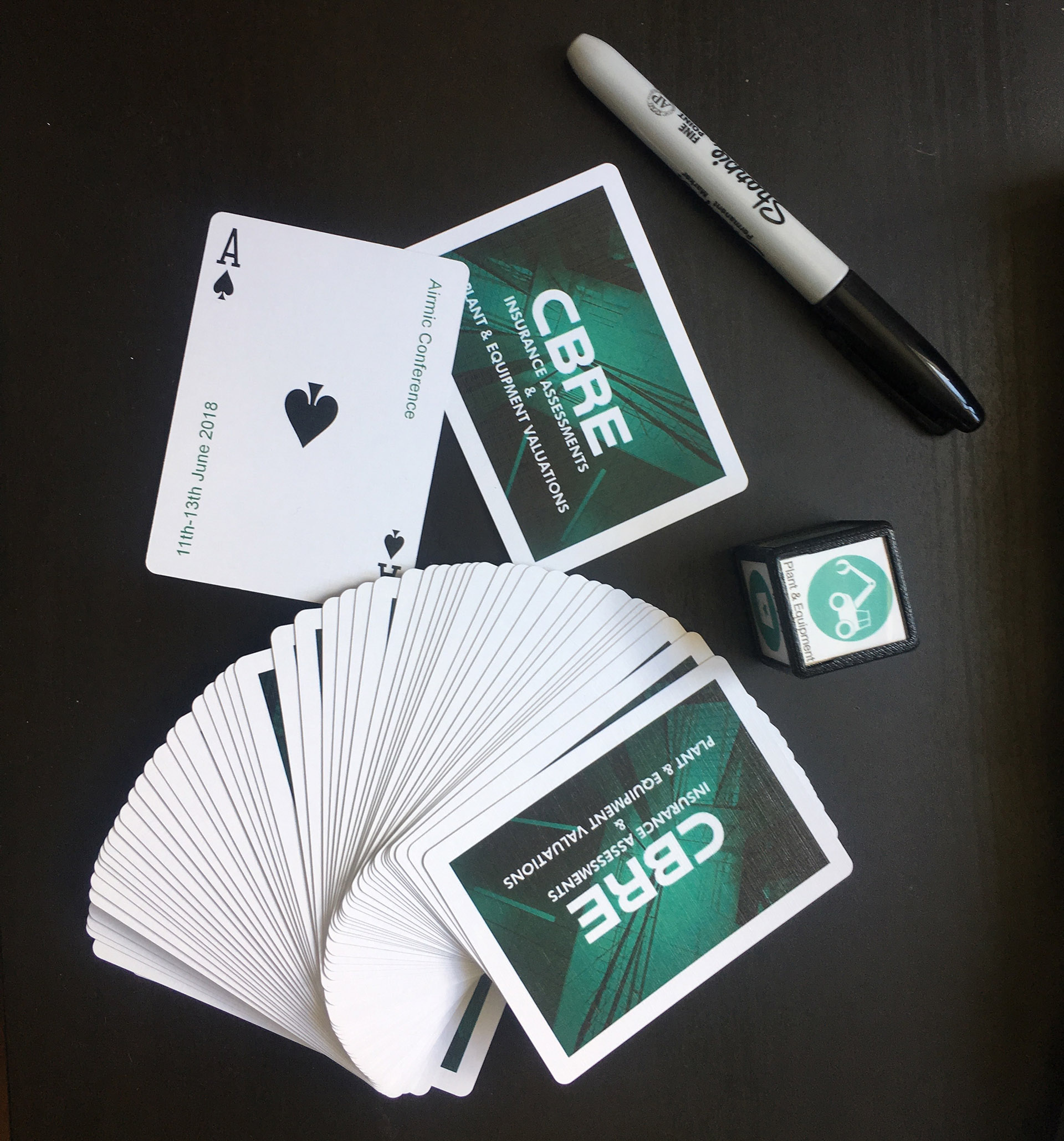 CBRE branded deck of cards